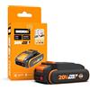 WORX WA3639 Batteria agli ioni di litio PowerShare 20V 2.0Ah con indicatore di carica e protezione da sovraccarico