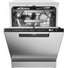 Haier I-Pro Shine Serie 3 Lavastoviglie a Libera Installazione 60 cm, 15 Coperti, 10 Programmi, Classe C, Lavaggio Flex Zone, App hOn +AI, AxLxP 85x 59,7x59,8 cm, Inox - XF 5C4M1X