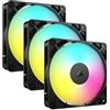 CORSAIR RS120 ARGB 120 mm PWM Ventole - Connessione a Margherita - Basso Rumore - Cuscinetto a Cupola Magnetica - Confezione Tripla - Nero