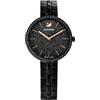 Swarovski Cosmopolitan Orologio, con CristalliSwarovski e Bracciale di Metallo, Finitura in Nero, Meccanismo al Quarzo, Nero
