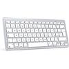 OMOTON Tastiera Bluetooth per Mac OS, Tastiera Wireless Compatta per Macbook pro/air, imac, Mac mini, Mac pro, QWERTY IT-Layout, Argento