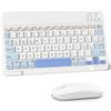 LAMA Tastiera e Mouse Wireless, Tastiera Tablet Universale Ultra Sottile Ricaricabile, Tastiera Bluetooth Portatile per iPad/Tablet/iOS/Android/Windows/Laptop/Computer Desktop/Telefoni