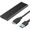 SABRENT Case SSD, da M.2 [NGFF] a USB 3.2 Gen 1, Adattatore SSD esterno, Custodia per disco esterno SATA, supporta B+M Key (solo per M.2 SATA SSD) tool free in Alluminio (EC-M2MC)