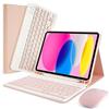LAMA Custodia per Tastiera con Mouse per iPad 10a Generazione 11" 2022 (A2696/A2757/A2777), Custodia Protettiva Sottile con Custodia per Tastiera Bluetooth Wireless Staccabile e Mouse e Portamatite