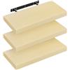 WOLTU Mensola da Muro Rettangolare Scaffale Libreria a Parete Decorazione per Cameretta Ufficio Porta CD/Dvd in Legno Rovere giallo 50cm, Set di 3, RG9368kei-3