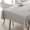 Home Direct Tovaglia in tela cerata plastificata rettangolare 140 x 180cm Stelle Grigio Beige