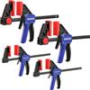 WORKPRO Mini Morsetti da Falegname 4 Pezzi, Set di Morsetti per Legno a Sgancio Rapido, Strettoio da Falegname 120/150mm, Morsetti a barra Serraggio 23/68kg, Ideale per Piccoli Lavori di Falegnameria