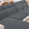 Ystyle Copricuscini Divano Elasticizzato, Copri Cuscini Per Divano, Copridivano Cuscini Separati, Copri Seduta Divano Universale, Sofa Seat Cover, Coprisedile Divano (1 Posto, Grigio Chiaro)