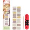 Mylee Gel Nail Wraps Stickers [Silver Safari] - Unghie Gel Adesive Pre-Polimerizzate per Manicure Istantanea, Lampada Non Necessaria, Ultra Resistenti, Lunga Durata, Facili da Applicare