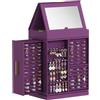 Lifewit Scatola Portagioie Girevole 360°, Portagioie Donna Grande da Camera e Letto, Jewelry Organizer con Specchio e Design Magnetico per Anelli, Collane, Orecchini, Regalo Donna Compleanno, Viola