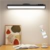 Hapfish Lampada da Scrivania Senza Fili, 4000mAh Striscia LED a Batteria Magnetica Ricaricabile, Luce LED Sottopensile con Telecomando, per Cucina, Parete, Mensola, Pensile, Armadio, Muro, Tavolo