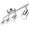 Aigostar Faretti LED Soffitto Orientabili, Lampada da Soffitto Moderna GU10, 4 Luci Lampadario Camera da Letto Cucina Soggiorno 220V (Lampadine non incluse)