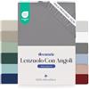 Dreamzie lenzuola con angoli Matrimoniale 150 x 200 cm - Angoli da 35 cm per Materassi Spessi - 100% Microfibra - Antracite, Certificato senza Prodotti Chimici (Oeko-TEX)