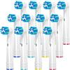 REDTRON Cross Action Testine Spazzolino Elettrico per Oral B, Ricambi Testine di Ricambio per Oral B, Testine per Spazzolini adatte alla serie Professional Care Vitality Pro Smart Genius, 12 pezzi