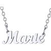 U7 Collana con Nome per Donna e Ragazza in Acciaio Inossidabile Collana con Nome Marie Collana Donna Acciaio Inossidabile Ciondolo con Nome Regalo per Donna e Ragazza Compleanno San Valentino