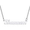 U7 Collana con Nome per Donna e Ragazza in Acciaio Inossidabile Collana con Nome Shannon Collana Donna Acciaio Inossidabile Ciondolo con Nome Regalo per Donna e Ragazza Compleanno San Valentino
