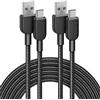 ANKER Cavo USB C, confezione da 2, 300cm, 310 caricabatterie ricarica rapida per per Samsung Galaxy Note 10 Note 9/S10+ S10, LG V30(USB 2.0, nero)