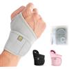 Bracoo Tutore Polso, Polsiera per Tendinite Polso Destro Sinistro, Sport Polsiera Ortopedica, Tutore Tunnel Carpale, Tendinite, WS10, Grigio