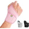 Bracoo Tutore Polso, Polsiera per Tendinite Polso Destro Sinistro, Sport Polsiera Ortopedica, Tutore Tunnel Carpale, Tendinite, WS10, Rosa