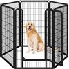 Yaheetech Recinto per Cani Grande 6 Pannelli 71 x 120 cm Conigli Animali Cuccioli per Casa da Interno e Esterno Giardino in Ferro Recinzione Rete Metallica Pieghevole e Portatile