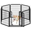 Yaheetech Recinto per Cani Cuccioli Conigli Gatti Animali da Interno e Esterno Giardino Rete Recinzione Ferro 8 pz 65 x 80 cm Pieghevole e Portatile