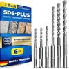 S&R 6 Punte Trapano SDS-Plus per Muro Cemento Pietra Granito per Trapani a Percussione di tutte le marche