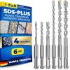 S&R Punte Trapano Muro SDS 4 Plus 4 taglienti. Per CEMENTO ARMATO e Muratura. 6 Punte Professionali 5/6/8 11cm e 6/8/10 x 16cm Design Ucraino