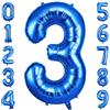 OFFCUP Palloncini Compleanno 1 Anni Blu 101 CM, Palloncino Numero 3, Foil Palloncini Numeri, Giganti Palloncini Numeri, Decorazioni Festa Compleanno, Gonfiabili Pallone per Anniversario