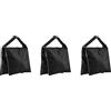 as - Schwabe Set di 3 sacchi di sabbia per treppiedi con maniglia, larghezza 420 mm, altezza 2 x 300 mm, nero, 46756