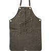 Angus Stoke - Grembiule in pelle di alta qualità, taglia unica, vintage, per barbecue e cucina, colore: Verde scuro