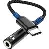 layajia Adattatore USB C a Jack 3.5mm, Adattatore Cuffie USB Type C a Jack 3.5mm Aux Compatibile con iPhone 16/16Pro/15 Pro Max/15 Plus Samsung Galaxy S25/S24/S23 Xiaomi 9/8 iPad Pro Google Pixel 8/7