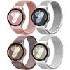 DMVEIMAL Cinturino Nylon per Samsung Galaxy Watch 7/6/5/4/FE 40mm 44mm/Watch 3 41mm/per Amazfit Gts 2 Mini/2/Gtr 4/Bip U Pro/Bip 3 Pro,20mm Cinturini 4PCS Sport per Smartwatch 6 Classic 47mm 43mm/5 Pro 45mm