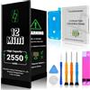 GOLDWANGWANG Batteria per iPhone 13 Pro, 3400mAh Alta Capacità, Compatibile con A2483 A2636 A2638 A2639 A2640, 0 Cicli, Kit di Riparazione Completo, Certificato CE/RoHS/FCC