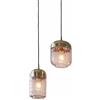 LOBERON Coppia di lampade a sospensione Jolivienne, rosa/argento