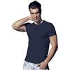 EnricoCoveri 3 t-Shirt Mezza Manica Serafino con Bottoni in Cotone bielastico COVERI Art. ET1510 (7/XXL, Blu)