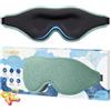 Trilancer Mascherina per Dormire 2025,Maschera Occhi per Dormire Blocca la Luce 99.99%,Senza Pressione Oculare,Ideale Sonno,Meditazione,Pisolino,Viaggi,con Tappi per le Orecchie,per Uomini e Donne (Verde lago)