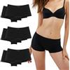 Desanlapi Slip Donna Mutande Cotone a Vita Media Culotte Boxer Donna Pacco da 6 Nero 2XL