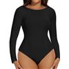 Joyshaper Body Donna Bodysuits Sexy Manica Lunga Aderente Body Suit Elegante Bluse Camicie Maglietta Intima Jumpsuits