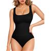 Junlan Body Contenitivo Modellante Donna Shapewear Bodysuit Pancia Piatta Guaina Contenitiva Intimo Snellente Shaper (Nero,2XL)