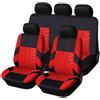 OPBVXQ Auto Set Coprisedili per Ford B-MAX 2012-2018, Traspirante 5 Posti Auto Copri Sedili, Copri Sedile per Anteriori e Posteriori, Copertura Protezione Sedile,D Red
