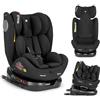 Kikka Boo KikkaBoo Seggiolino Auto 0-36 kg ISOFIX i-Size i-MOOVE 2, 40-150 cm, Rotazione 360°, Reclinabile, Poggiatesta Regolabile, Contro e Fronte Marcia, Nero