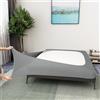 Alyvia Spring Box Spring Cover Full Size - Gonna da letto a 4 lati in jersey e tessuto elasticizzato per hotel e casa - Full XL, grigio chiaro