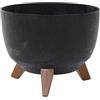 Siena Garden Oslo Stone - Vaso per piante effetto cemento, 29 x 23 cm, in plastica sui piedi, con inserto