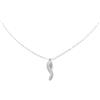 MAPIMANIA - Collana donna girocollo con ciondolo cornetto con strass, portafortuna, in acciaio inossidabile, idea regalo
