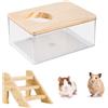 Zyiphor Bagno Sabbia Criceto Sabbia Bagno per Criceti, Toilette Trasparente per Criceti, Vasca per Sabbia Gerbilli Contenitore per Bagno di Sabbia per Criceti, Ratti e Piccoli Animali