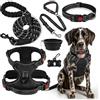 LOBEVE Set di pettorine anti-treno per cani con collare e guinzaglio. Include cintura di sicurezza per auto, ciotole pieghevoli e dispenser di sacchetti, per cani di piccola e grande, ideale per