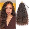 FANWYFYU Boho Faux Locs Crochet 8 Pack Goddess Soft Locs with Curly Ends Pre-Looped Long Bohemian River Hair For Women (T30#, 14 pollici)