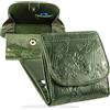 Matador Marca Portacarte Donna Piccolo Pelle #VIENNA Piccolo con Elegante Scatola Regalo, Portafoglio Firmato di Lusso con RFID, Portafoglio Piccolo con Molti Scomparti per Carte, Fiori Verde