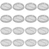 QUARKZMAN 16Pz 80mm/3.15 Griglia di Ventilazione Rotonda, Griglia Aerazione in Plastica, Griglia Aerazione Tonda con Fori a Maglie per Bagno Cucina Armadio Guardaroba, Grigio Chiaro