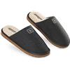 Dunlop - Ciabatte da uomo, pantofole invernali, con imbottitura interna, con memory foam, da casa o da esterno (41 UE, antracite)